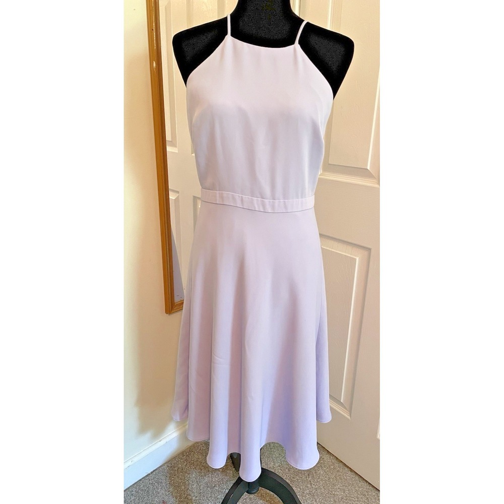 J Crew dress size 8‎ lavender purple flowy silver label spaghetti straps fairy